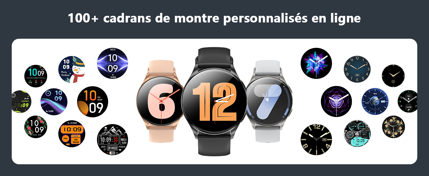 Blackview Montre Connectée Hommes Femmes avec Fonction Téléphonique