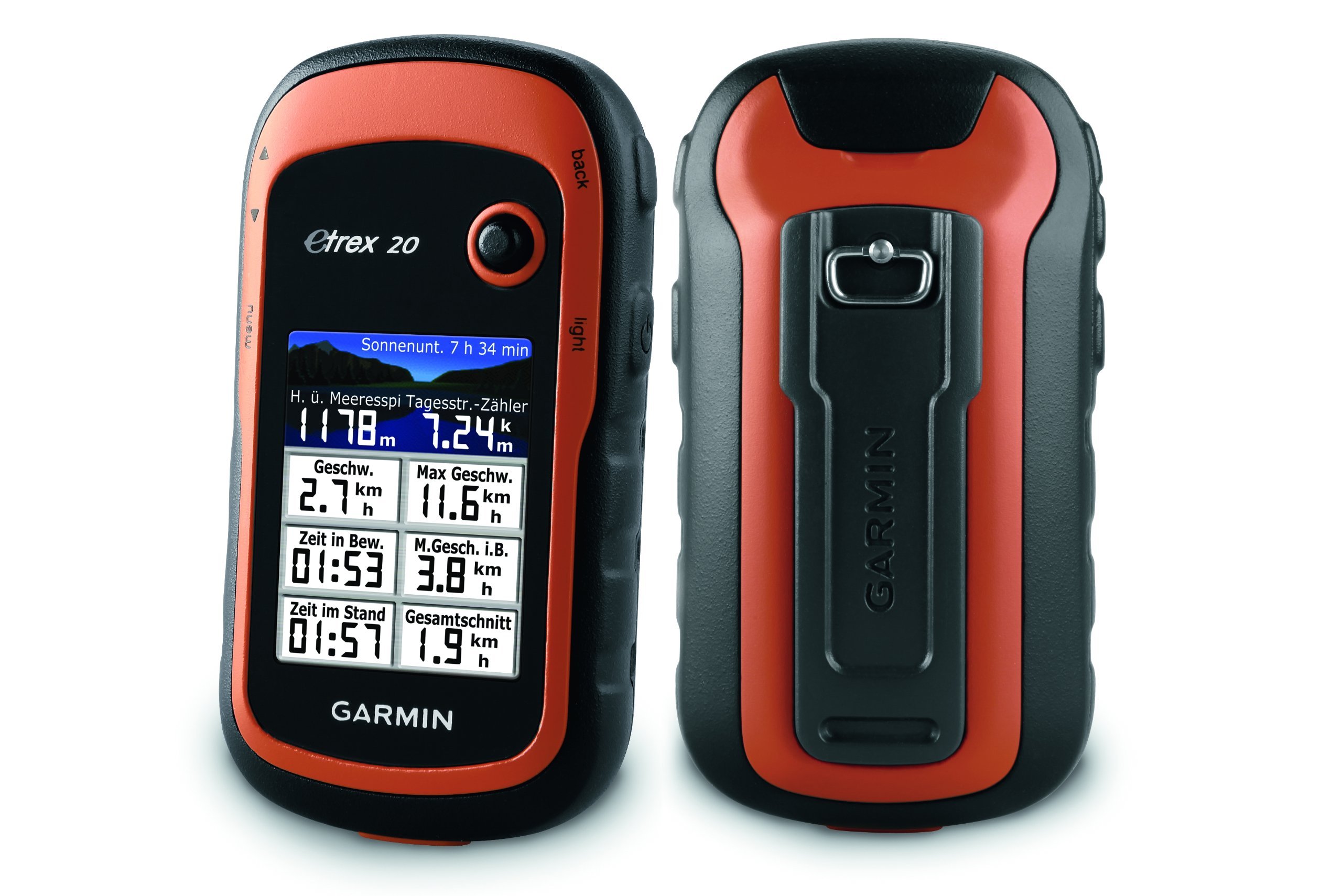 Garmin GPS eTrex 20 Bundle mit Topo Deutschland Light, schwarz/orange, 010-00970-13
