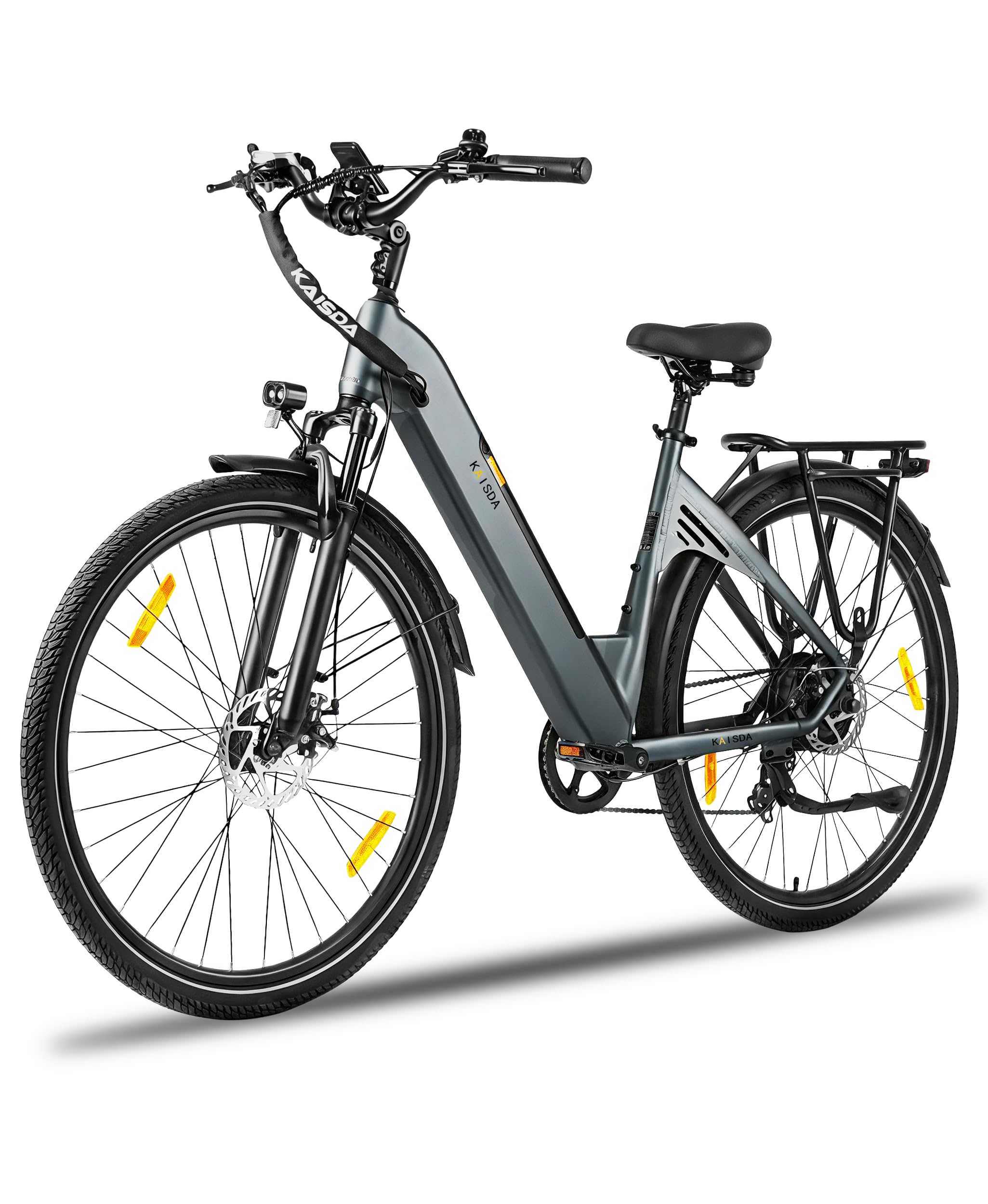 City E-Bike Damen 26/28 Zoll, Pendler E-Bike Herren Damen, mit 36V 20Ah Akku, bis 80 km, 250W 50Nm Motor, 7-Gang, LCD-Display