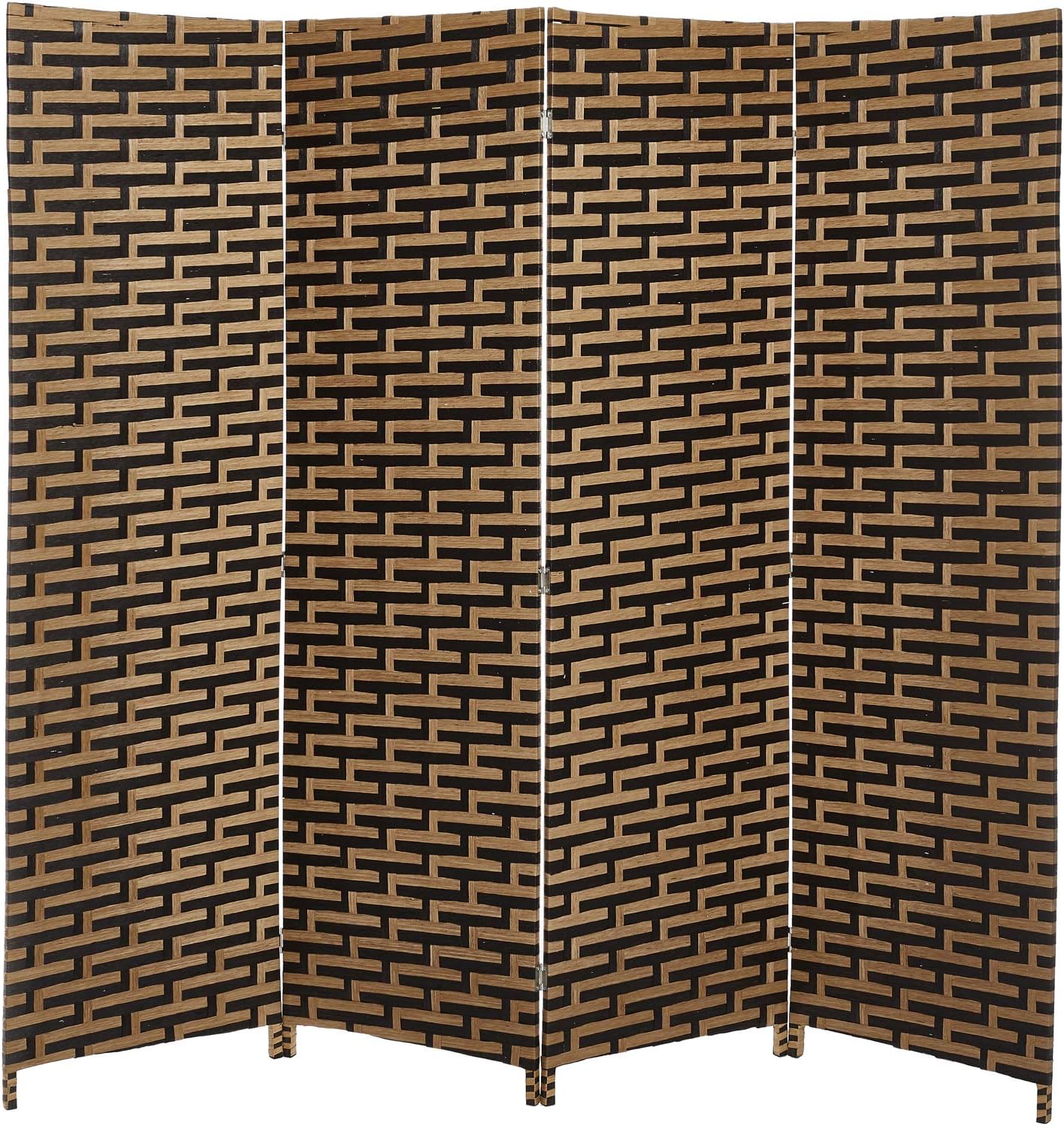 AFT SHOWAY Plastic & Bamboo Foldable Room Divider - Brown