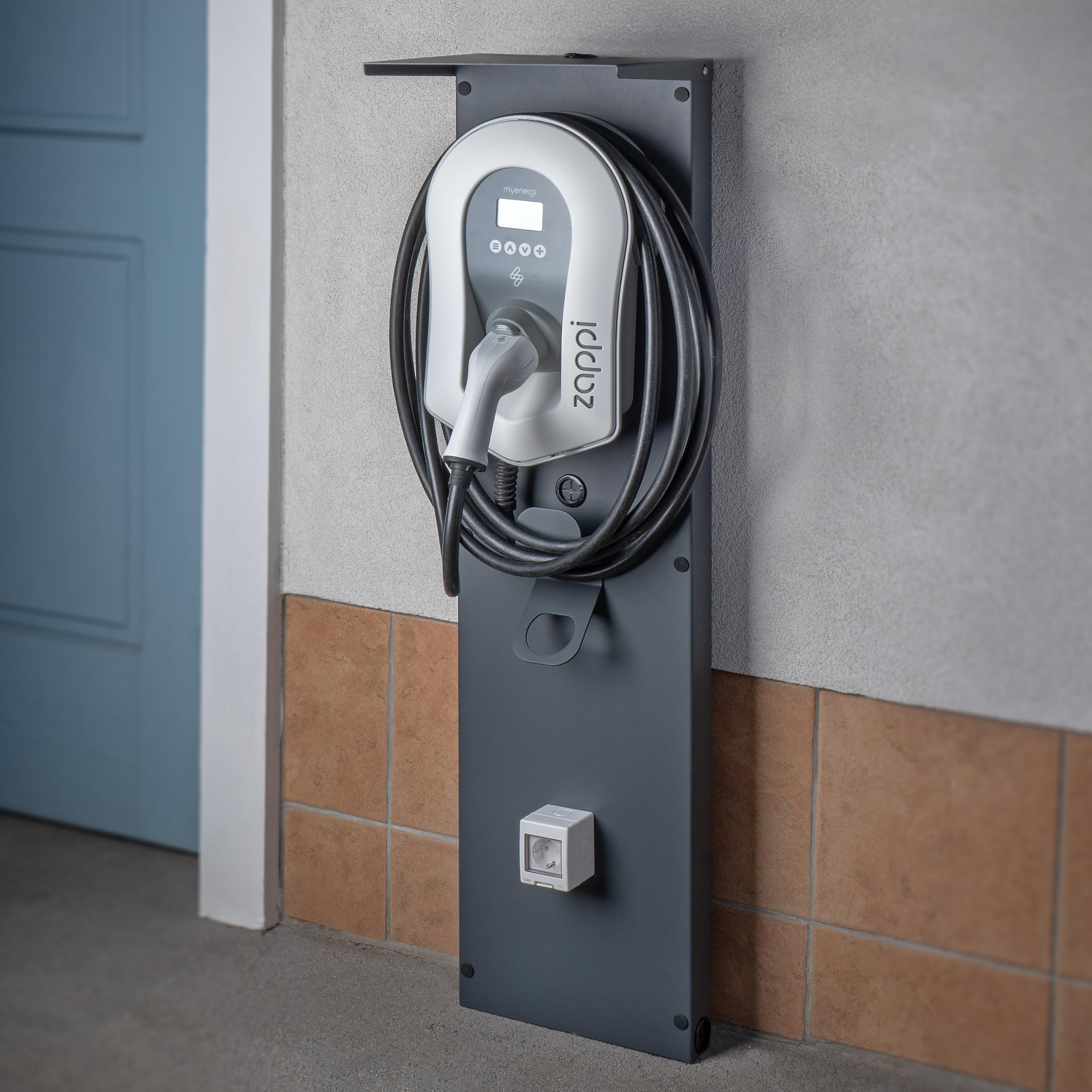 Colonna Universale Wallbox in Alluminio per Installazione Stabile della Stazione di Ricarica e Postazione di Ricarica Organizzata per Veicoli Elettrici Piastra per Facciata per Wallbox