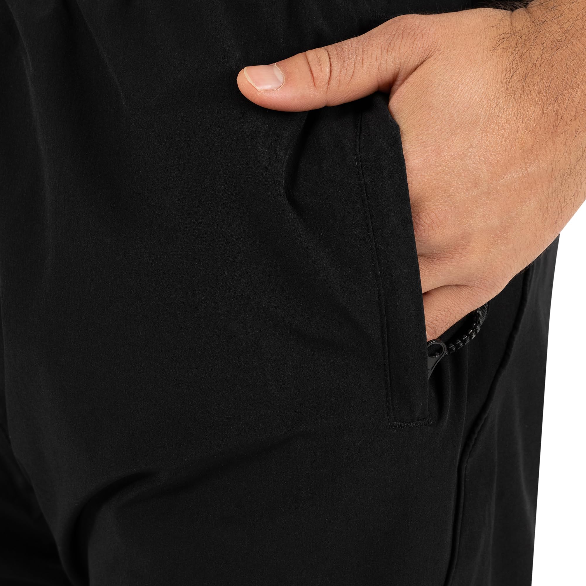 SMILODOX Trainingshose Herren Kyson, Oversize Fit Jogger Hose mit Kontrastpaspeln, Reißverschlusstaschen & verstellbarem Saum, leichte Sporthose für Gym, Freizeit & Streetwear, Trackpants