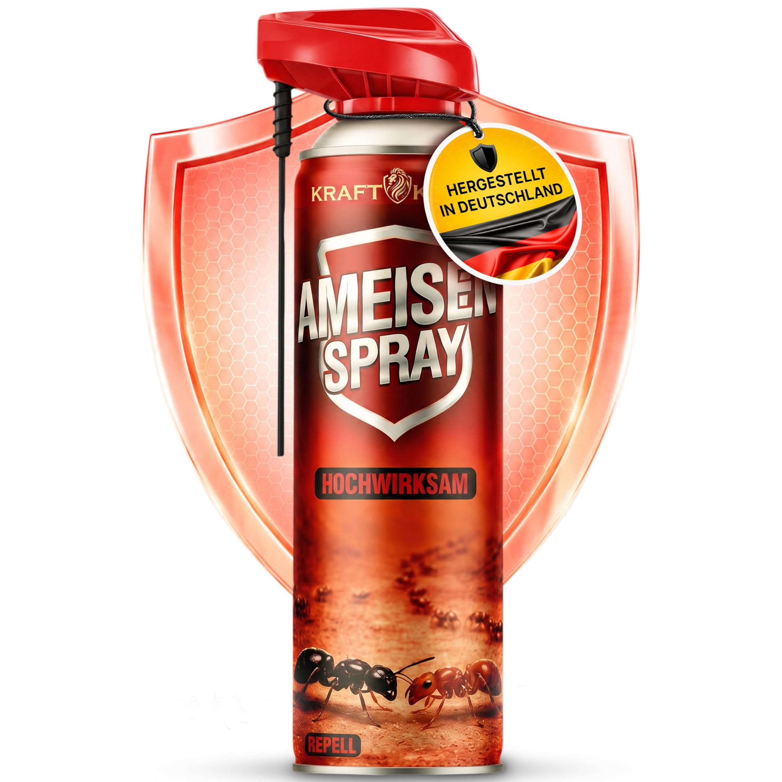 Ameisenspray 500ml mit Sprührohr – Extrem effektiv bei Ameisen im Haus, auf Terrasse & im Garten – Schnell wirksam & sofort einsatzbereit – Made in Germany