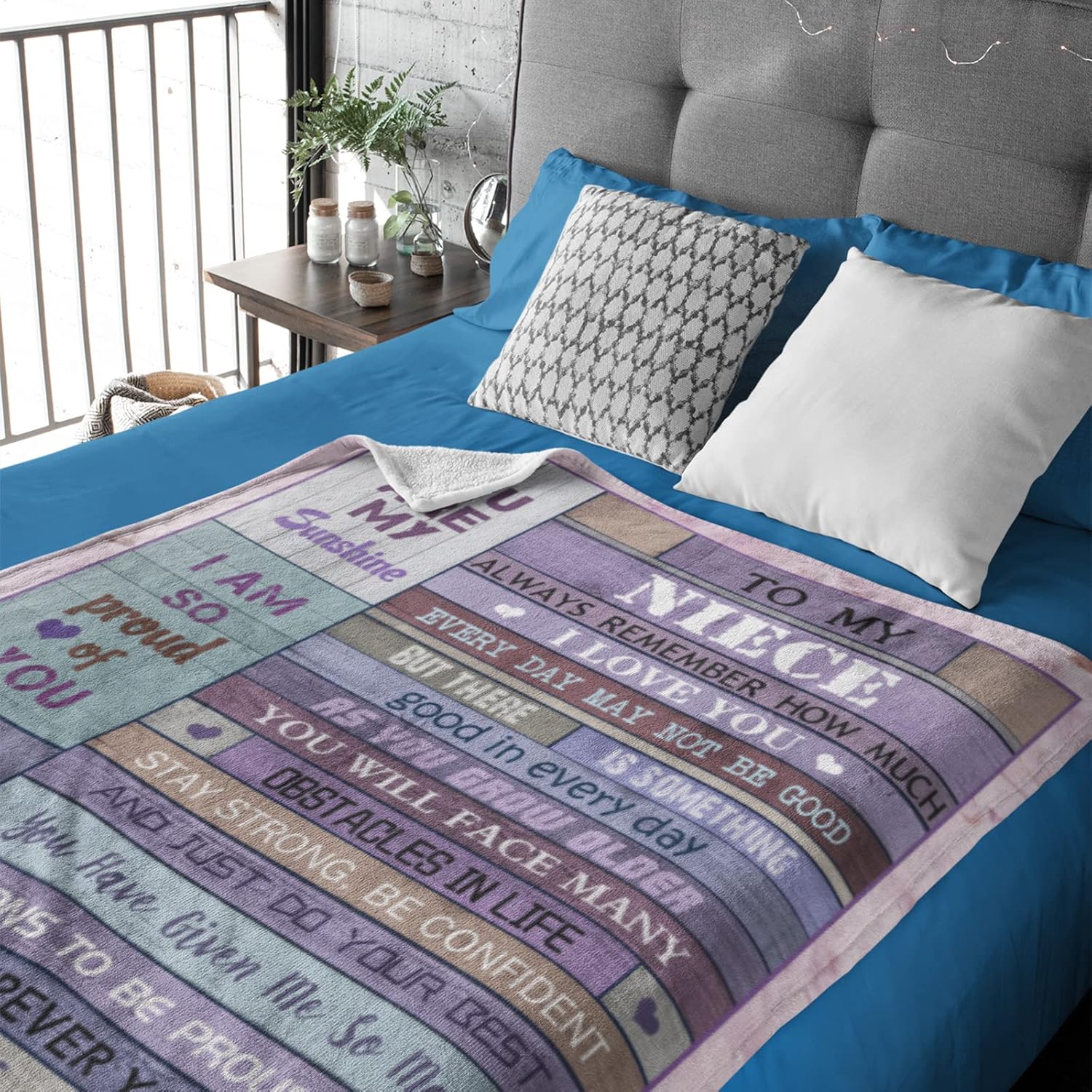 Yamco Niece Gifts from Auntie - Birthday Gifts for Niece from Uncle Aunt Blanket 60"x 50" - Birthday Gifts for Nieces - Nieces Christmas Graduation Gift Ideas - Image 5