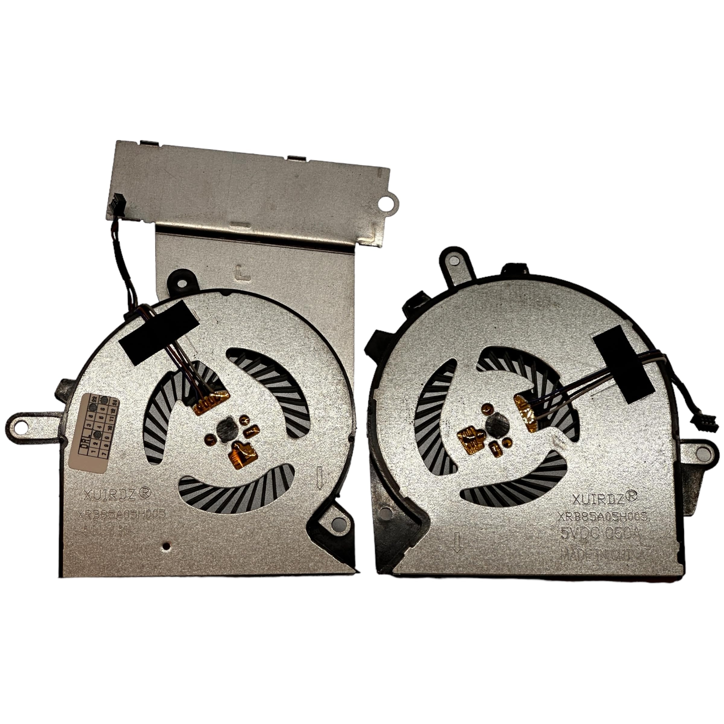 Cooling fan set (CPU+GPU) for HP Omen 15-CE, models NFB76A05H-001, NFB74A05H-001, NS85B00-16M02, NS85B00-16M03, 929455-001, 929456-001, L22261-001