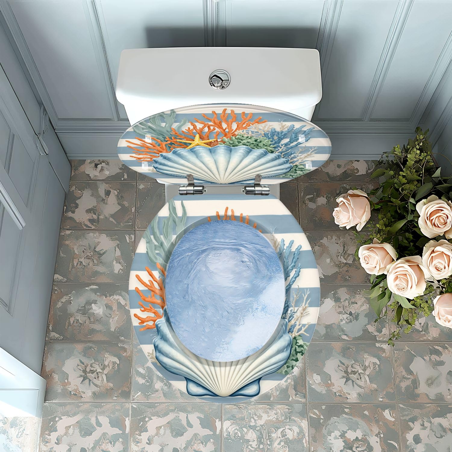 Sedile WC rotondo generico in resina per bagno