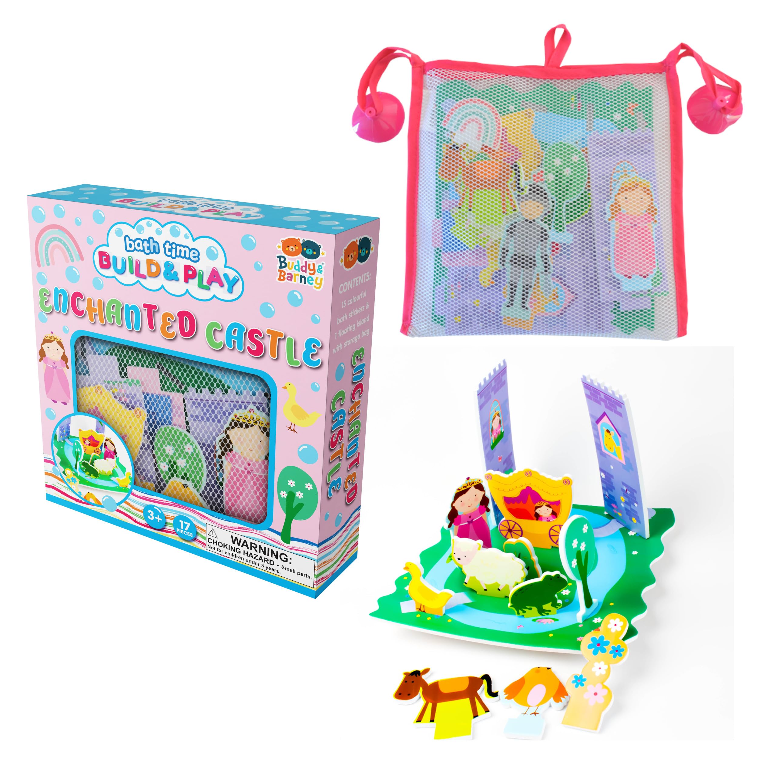 Buddy & Barney Bath Time Build & Play - Enchanted Castle, Pastels, Contemporary colors, medium - Image 2