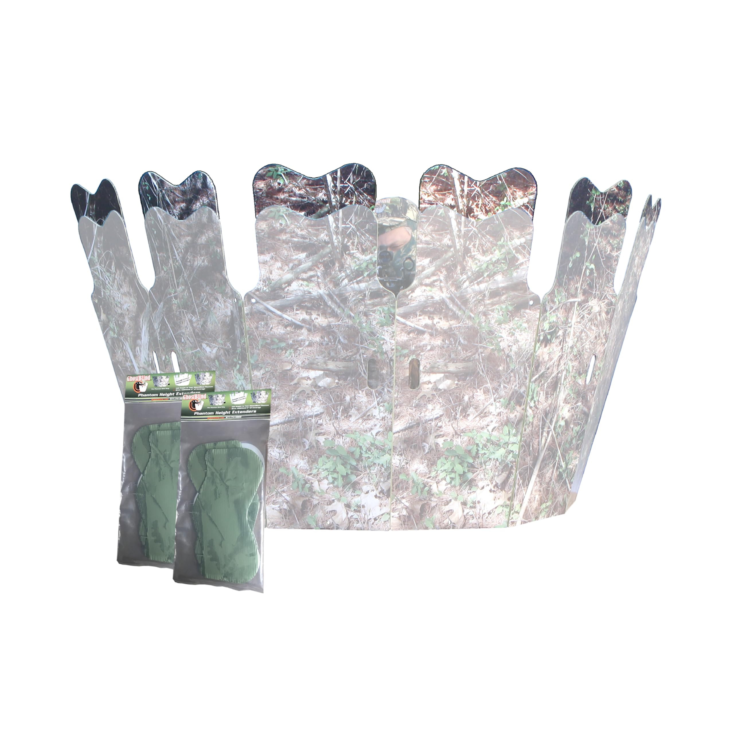 GhostBlind Phantom Extender Bundle Kit, Hunting Blinds and Hunting Accessories, Includes Hunting Blind, Height Extenders, Stakes, Tie-Downs, Bungee Cords, Portable and Easy to Use