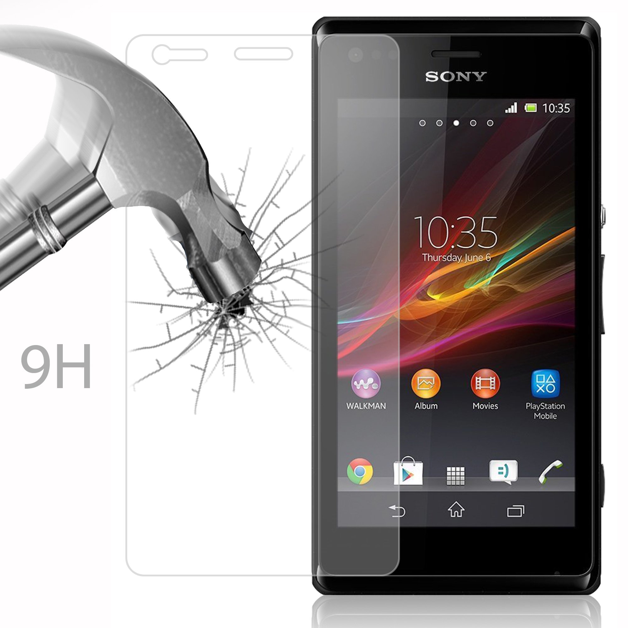 Cadorabo Vetro Temperato Per Sony Xperia M - Protezione Schermo 9H Con 3D Touch, Alta Trasparenza