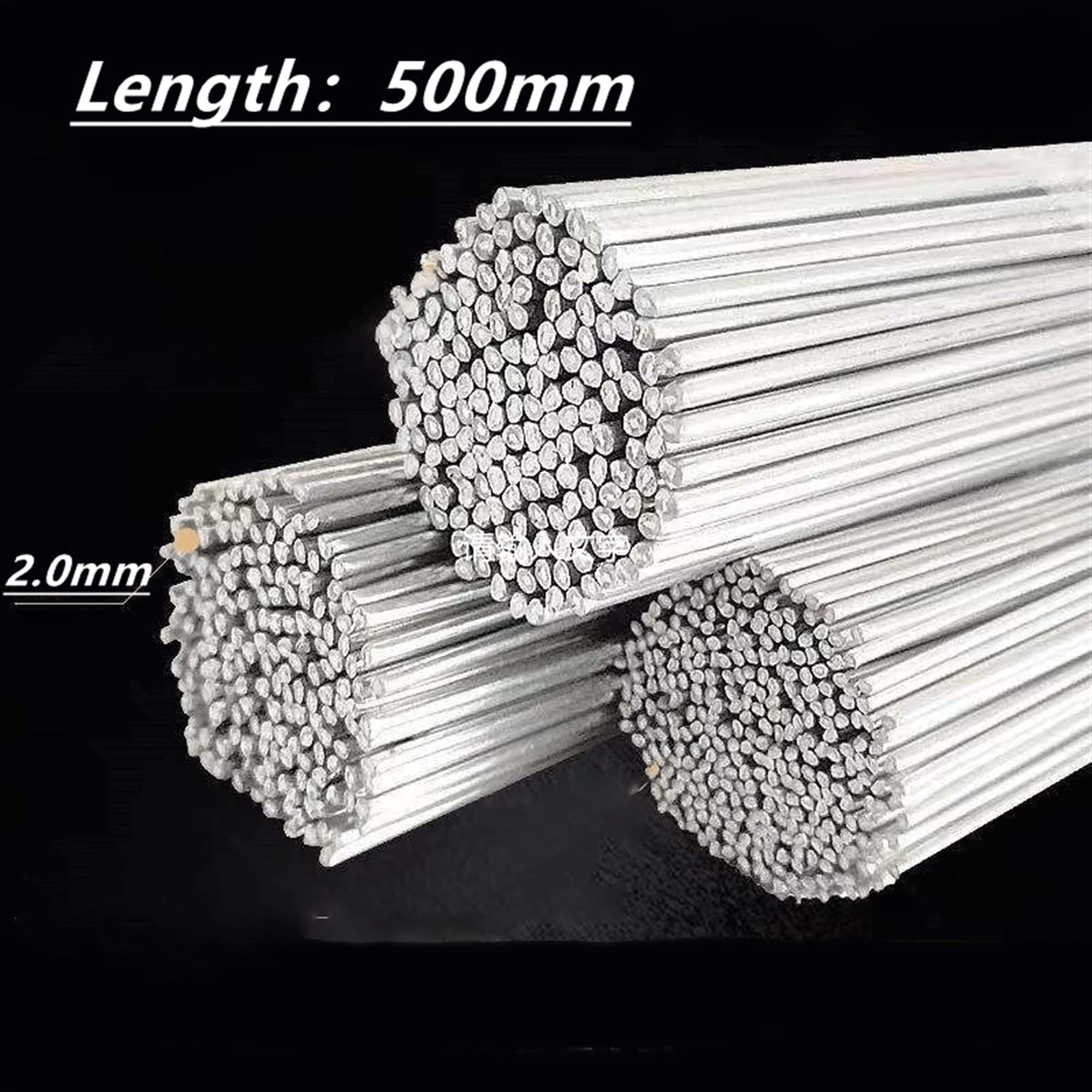 Srebrne pręty do lutowania twardego aluminium, Low Temperature Aluminum Welding Wire Rods Cored 1.6-2.4mm Pack Of 10pcs(100pcs,2.0mm)