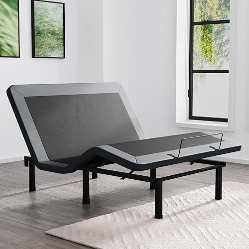 Miniatura 7 de SunsGrove Base de cama ajustable Twin XL con control remoto inalámbrico, gravedad cero, inclinación de cabeza y pie, antirronquidos, preajustes de