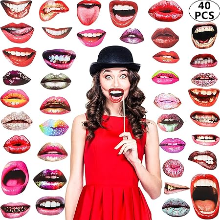 66 Piece Photo Booth Props Kit - Graduation Wedding Party Supplies With Hats & Glasses