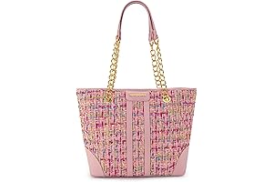 Medium Chain Shoulder Bag for Women Hobo Handbags Tote Purse Hot Pink