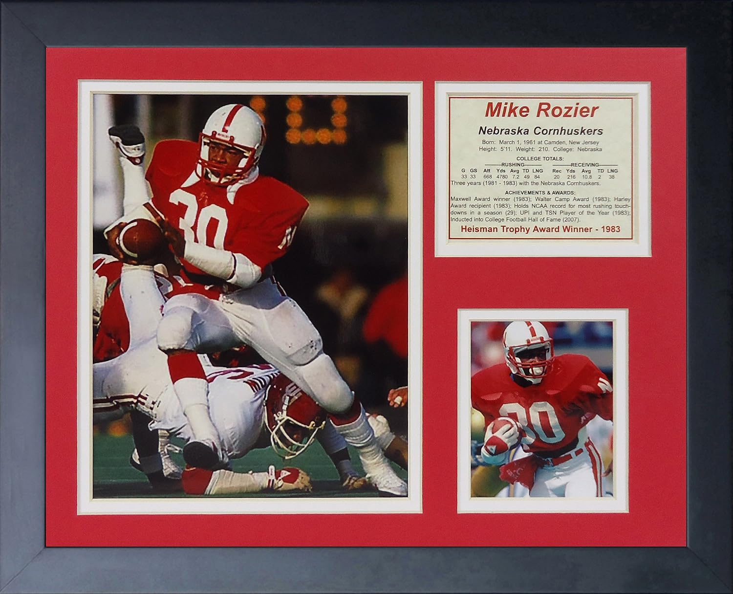 Legends Never Die Mike Rozier Collage Photo Frame, 11" x 14"