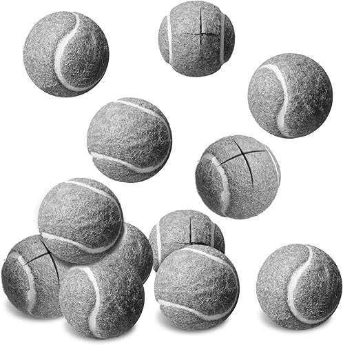 Miniatura 15 de Macarrie 16 pelotas de tenis precortadas para sillas, sillas de pelota de tenis, cubiertas de pies para patas de muebles para aula, protección