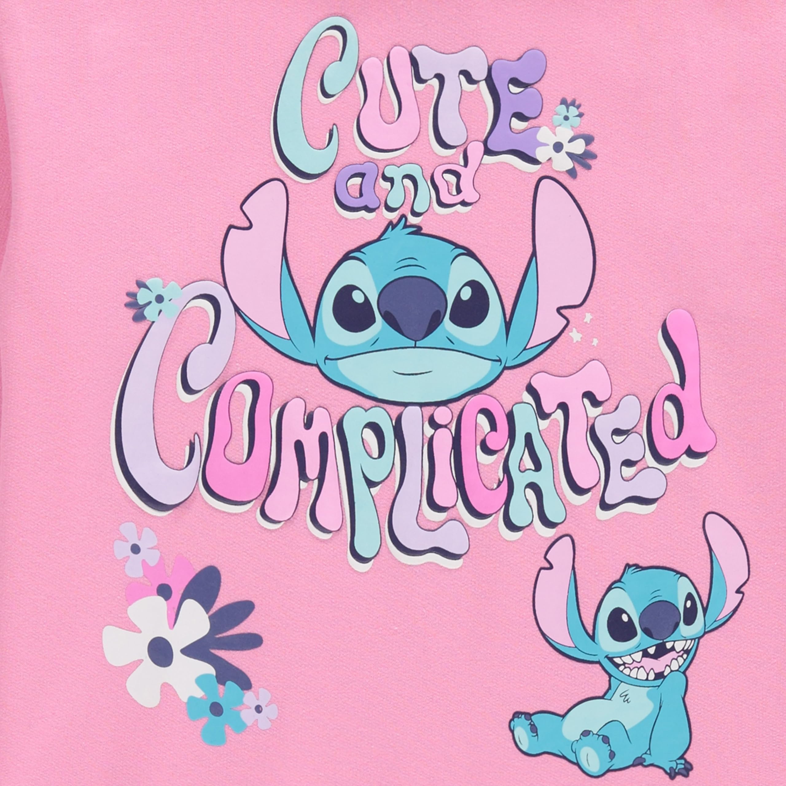 Disney Lilo & Stitch - Conjunto de ropa para niñas, sudadera con capucha y pantalón deportivo, conjunto de 2 piezas, tallas 4-16
