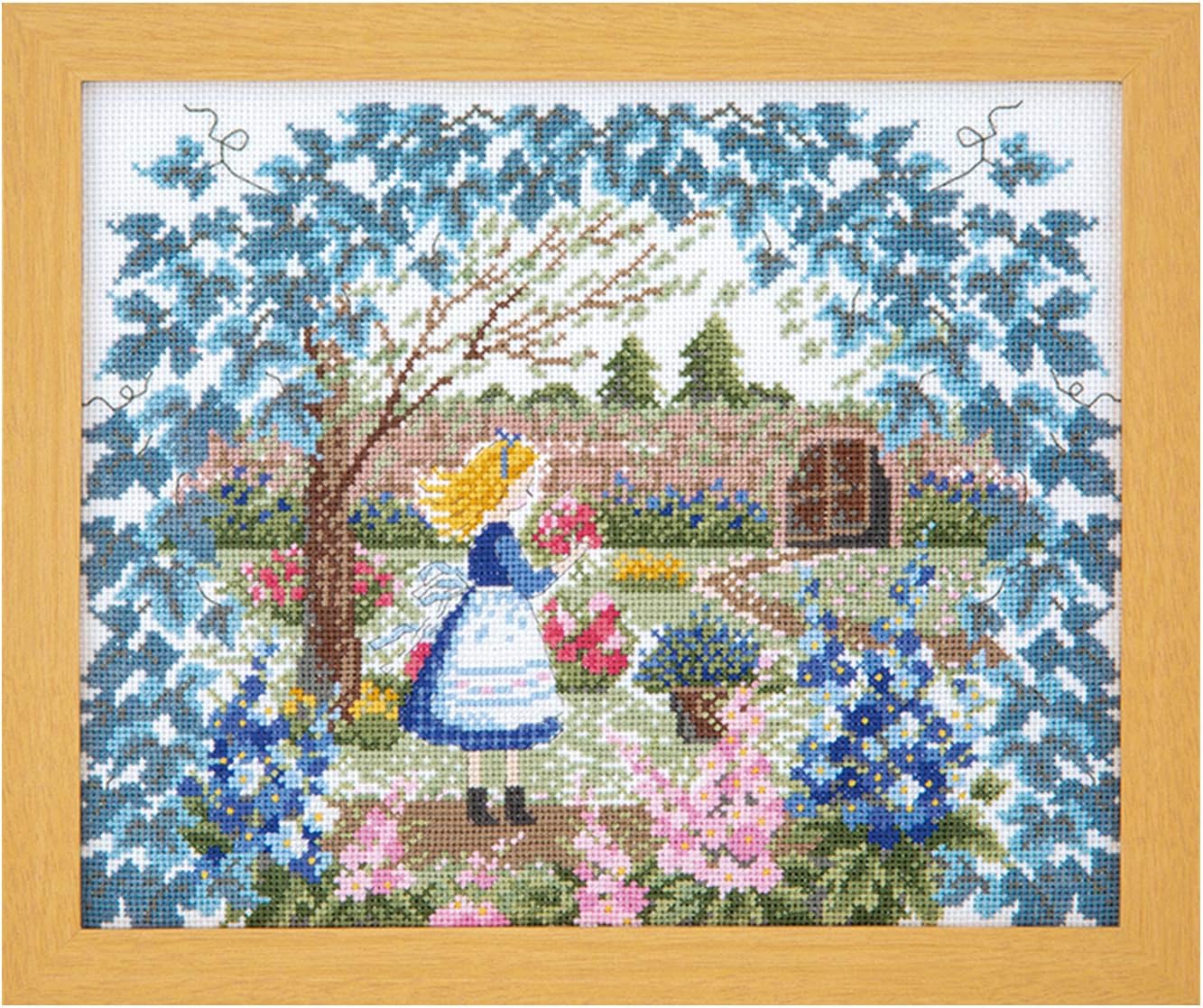 Olimpus Thread Wolf Megumi Flower and Girl Story Embroidery Kit No.7535 Secret Garden