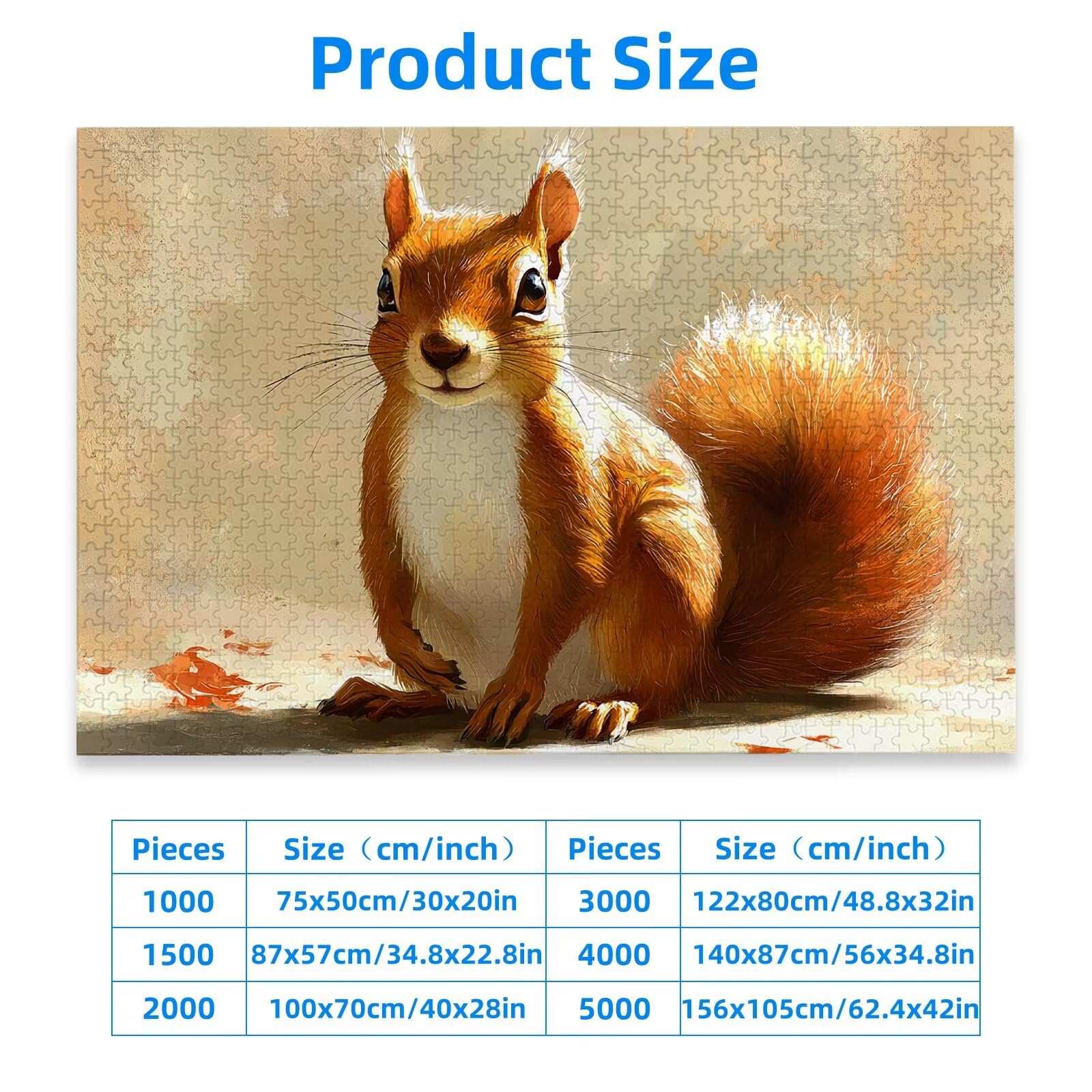 Puzzle 1000 elementów, wiewiórki, 1000 elementów, drewniane puzzle dla dorosłych, z ekskluzywnym pudełkiem do pakowania, klasyczne puzzle dla całej rodziny, duże puzzle na prezenty, -2153