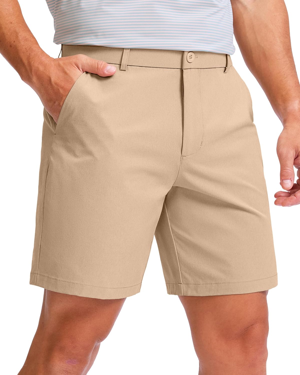 Men's Golf Shorts 7"/ 9"/ 11" Inseam with 5 Pockets Lightweight Stretch Quick Dry Casual Dress Hybrid Short for Men