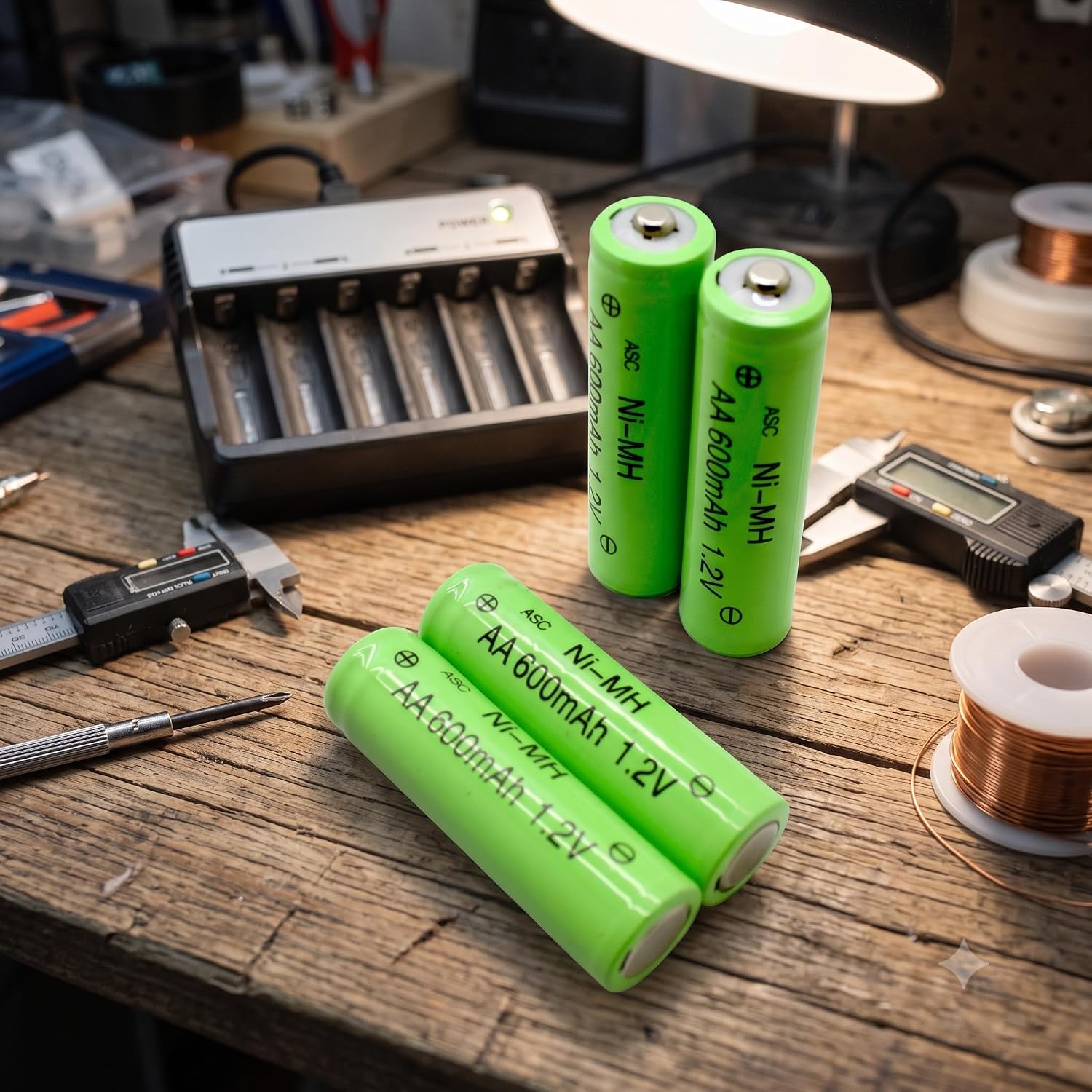 ASC Solar Light AA Ni-MH Rechargable Batteries (Pack of 12) (AA 600mAh) image 3