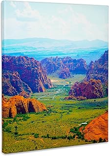 3dRose, Snow canyon from the overlook near Diamond Valley, Museum Grade Canvas Wrap 20x16