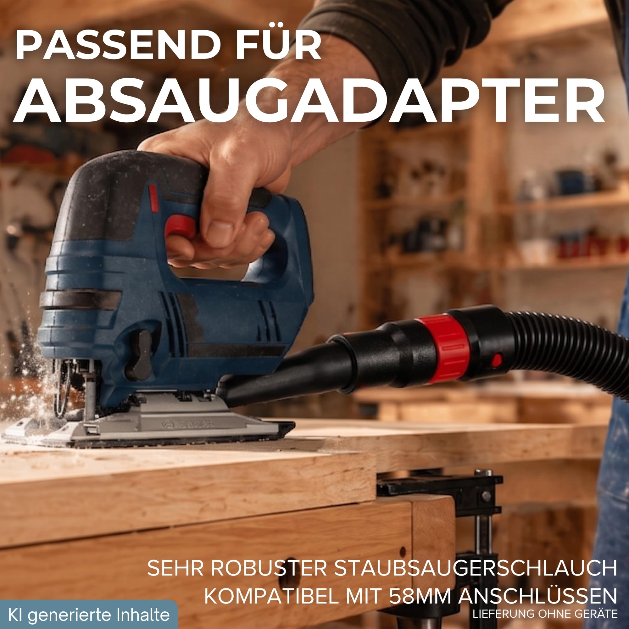 2,5m Staubsaugerschlauch passend für Bosch Professional GAS 12 25 L SFC 35 50 M 55 Sauger – Ersatzschlauch Staubsauger Schlauch inkl. Werkzeugmuffe & Click-Anschluss