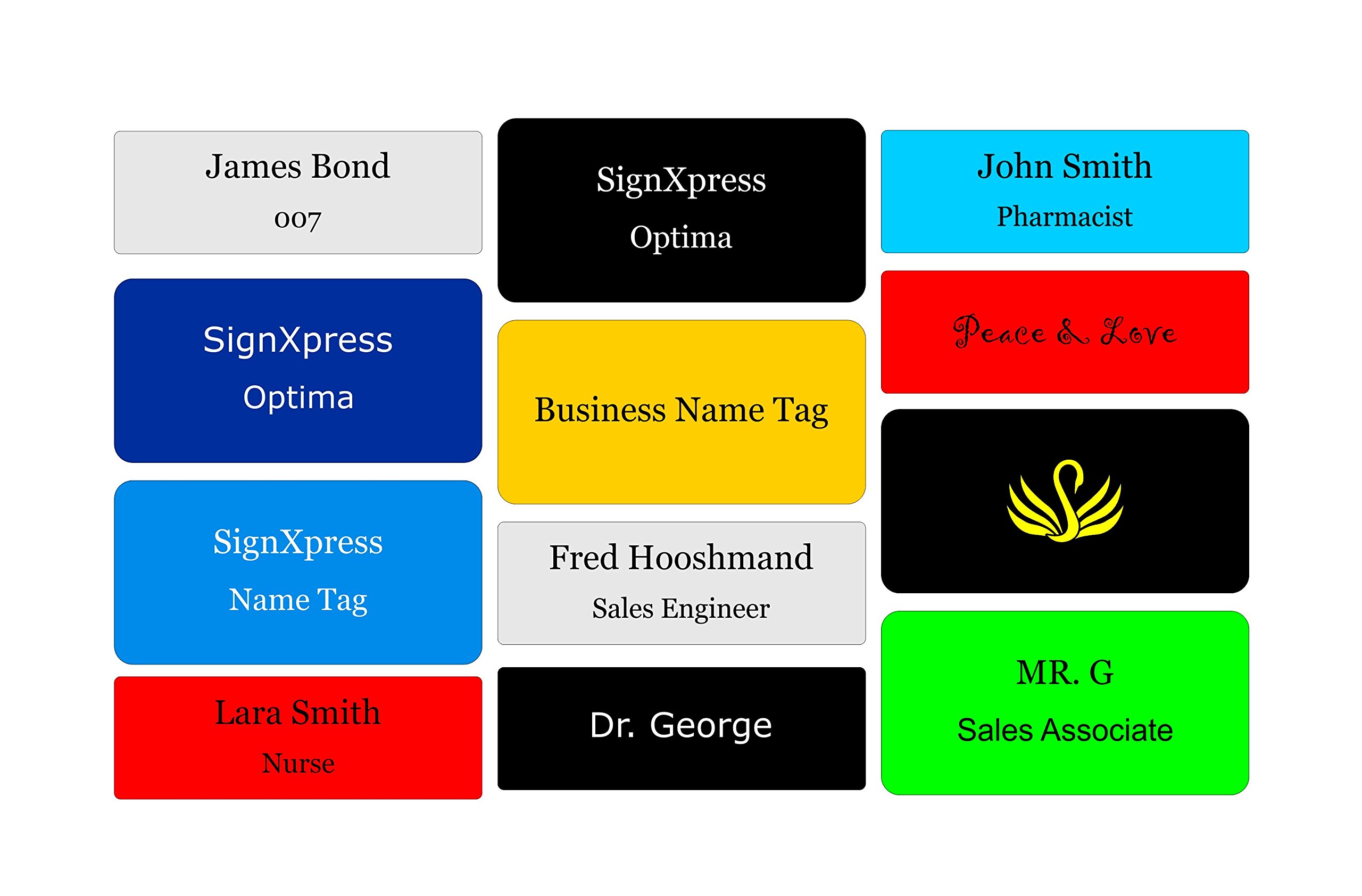 Business Name Tag/ID Badge Personalized with Magnet- Customized Laser Engraved 3" x 1" (3"x1")