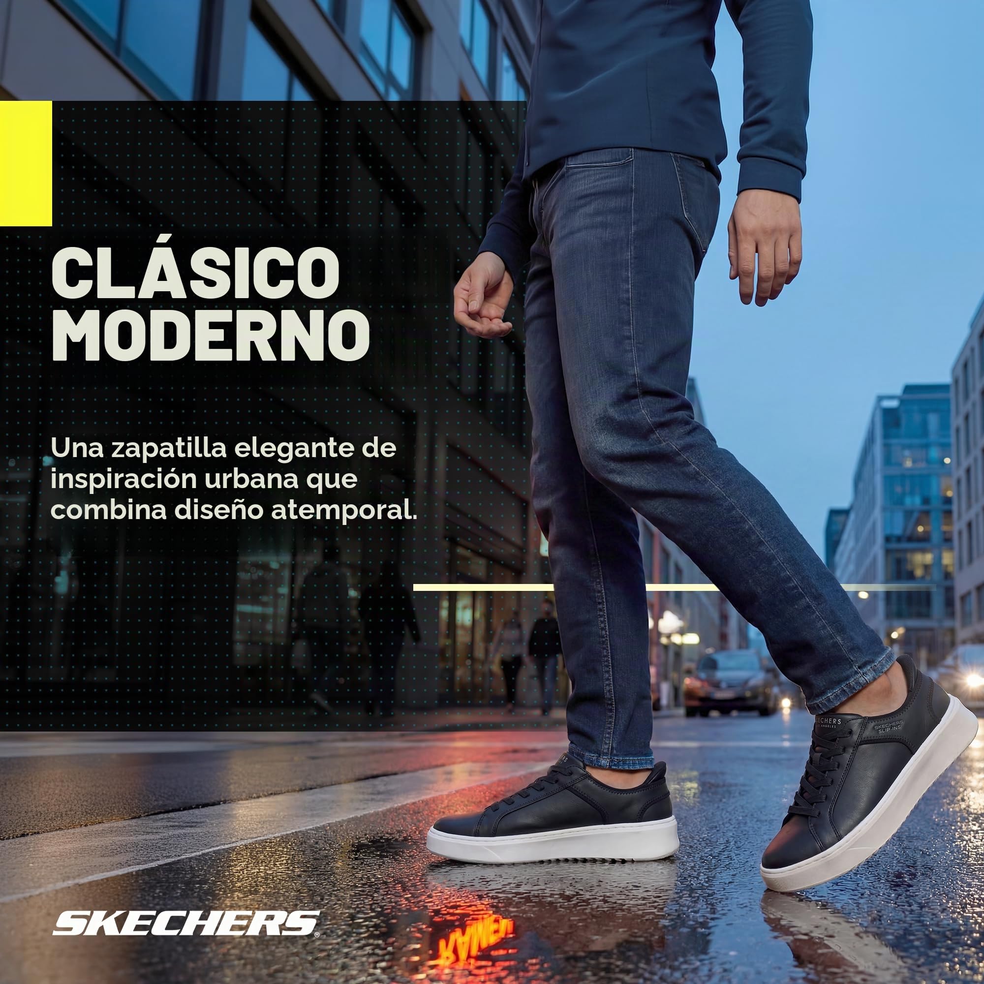 Skechers Hombre Court Break Double Vented Slip-On