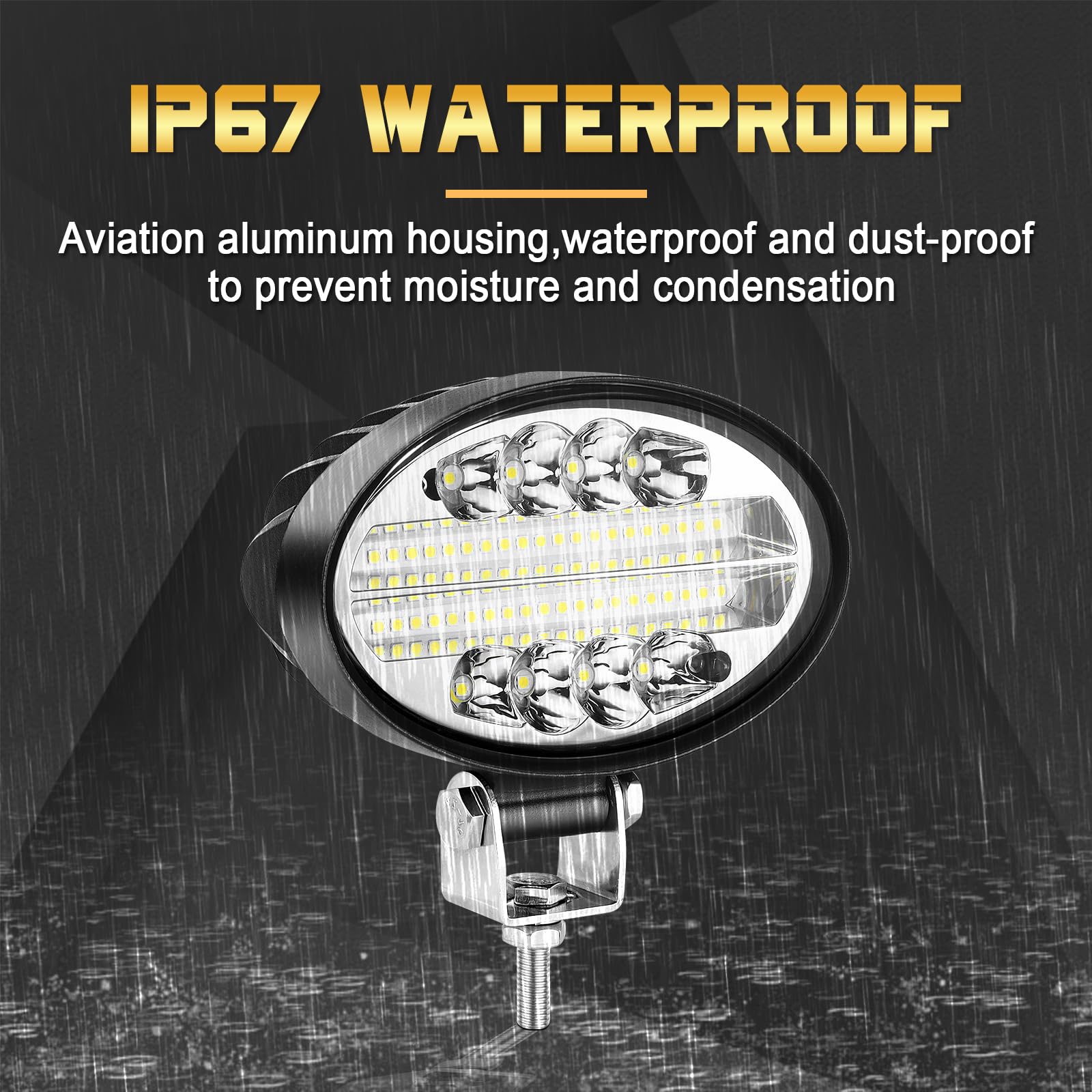 Willpower 2pc 5.5'' 14cm 24W Focos Led Tractor Faros Led Trabajo 12V 24V Oval Inundación Faro de Led 6000K Faros de Niebla para Tractores Coche 4x4 Barco Off Road Camino ATV UTV SUV 4WD