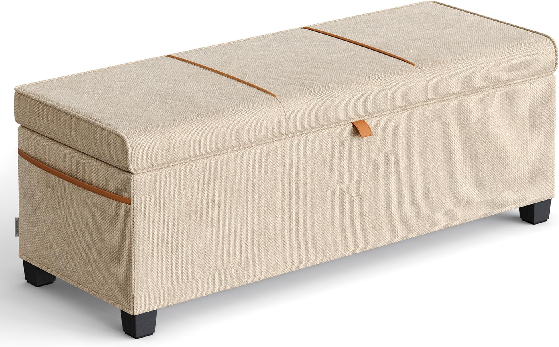 SONGMICS Storage Ottoman, 15.8 x 43.3 x 15.8 Inches, 27 Gal. (103 L)