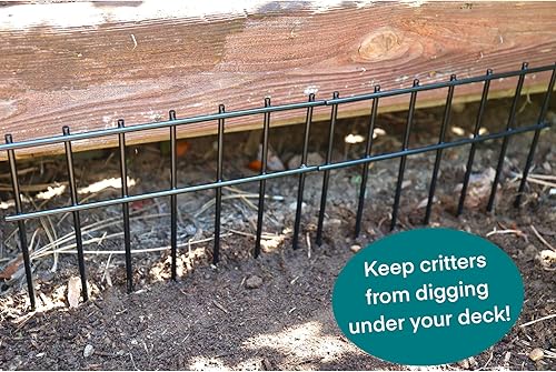 Miniatura 4 de Cercas anticriaturas  Valla de jardín de barrera de animales sin excavación  Cerca decorativa para perros subterráneos para exteriores  Acero