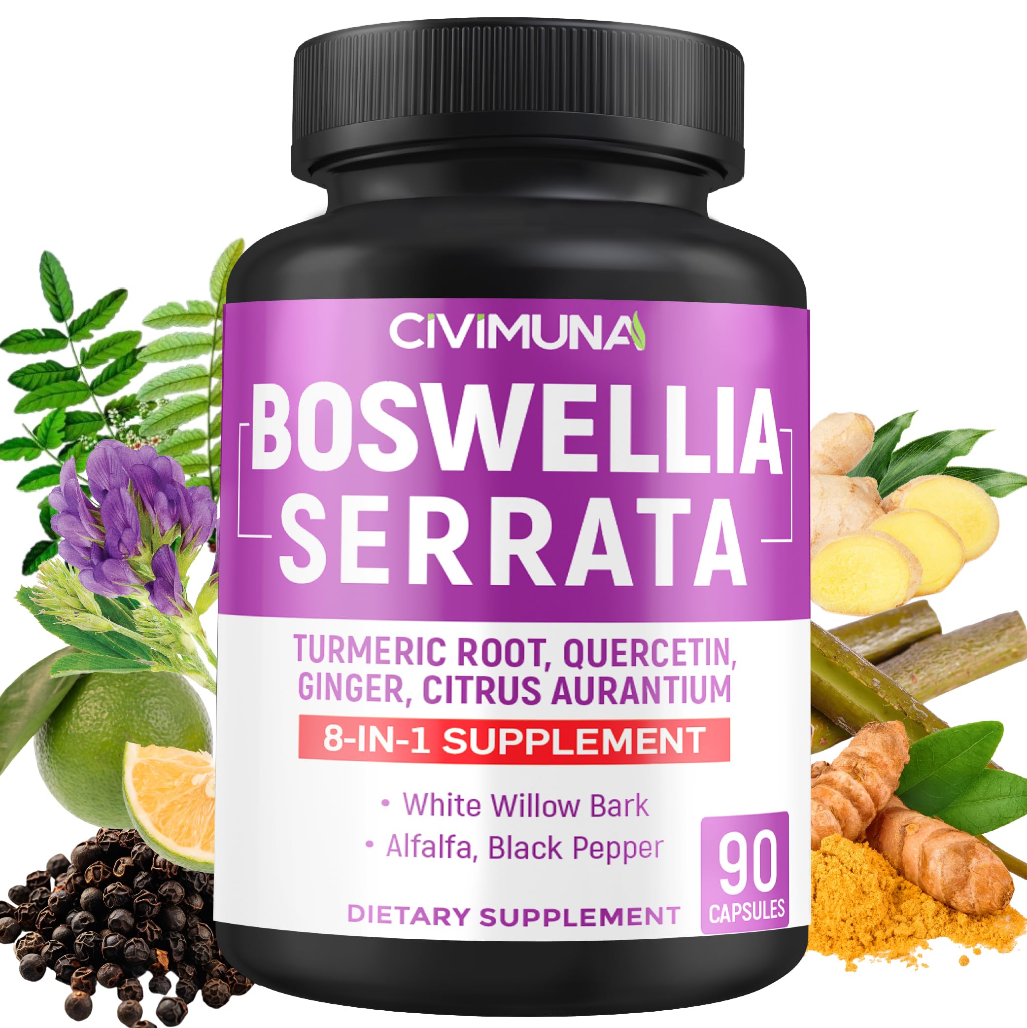Amazon.com: Boswellia Capsules with Boswellia, Turmeric, Quercetin