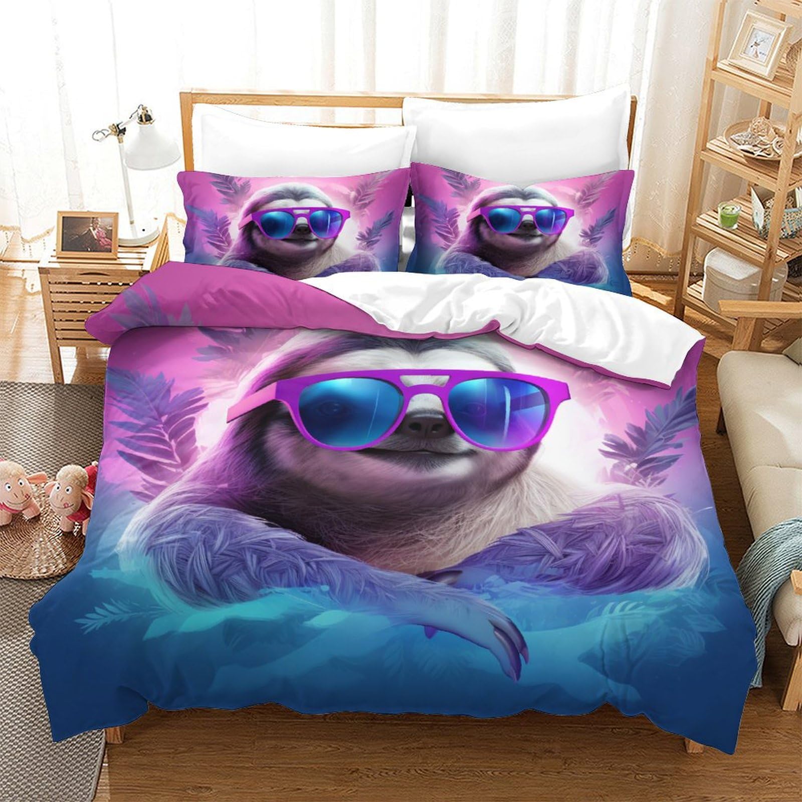 Parure de lit loutre imprimé 3D pour créer une ambiance nature et cosy dans votre chambre double