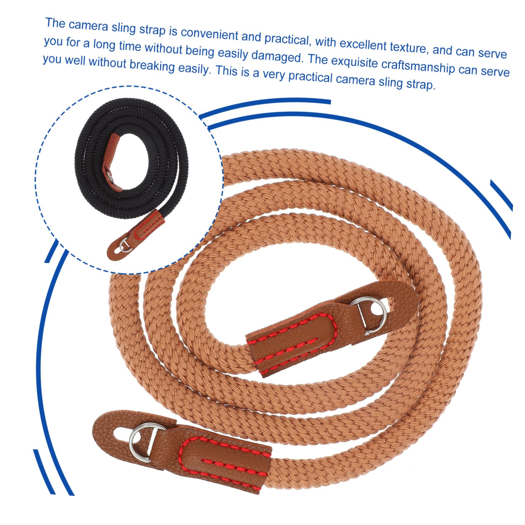 Homoyoyo 2 Correas para Cámara de Poliéster, Correa de Cuello y Hombro, Flexible y Duradera, para Cámara Portátil, 2 Piezas