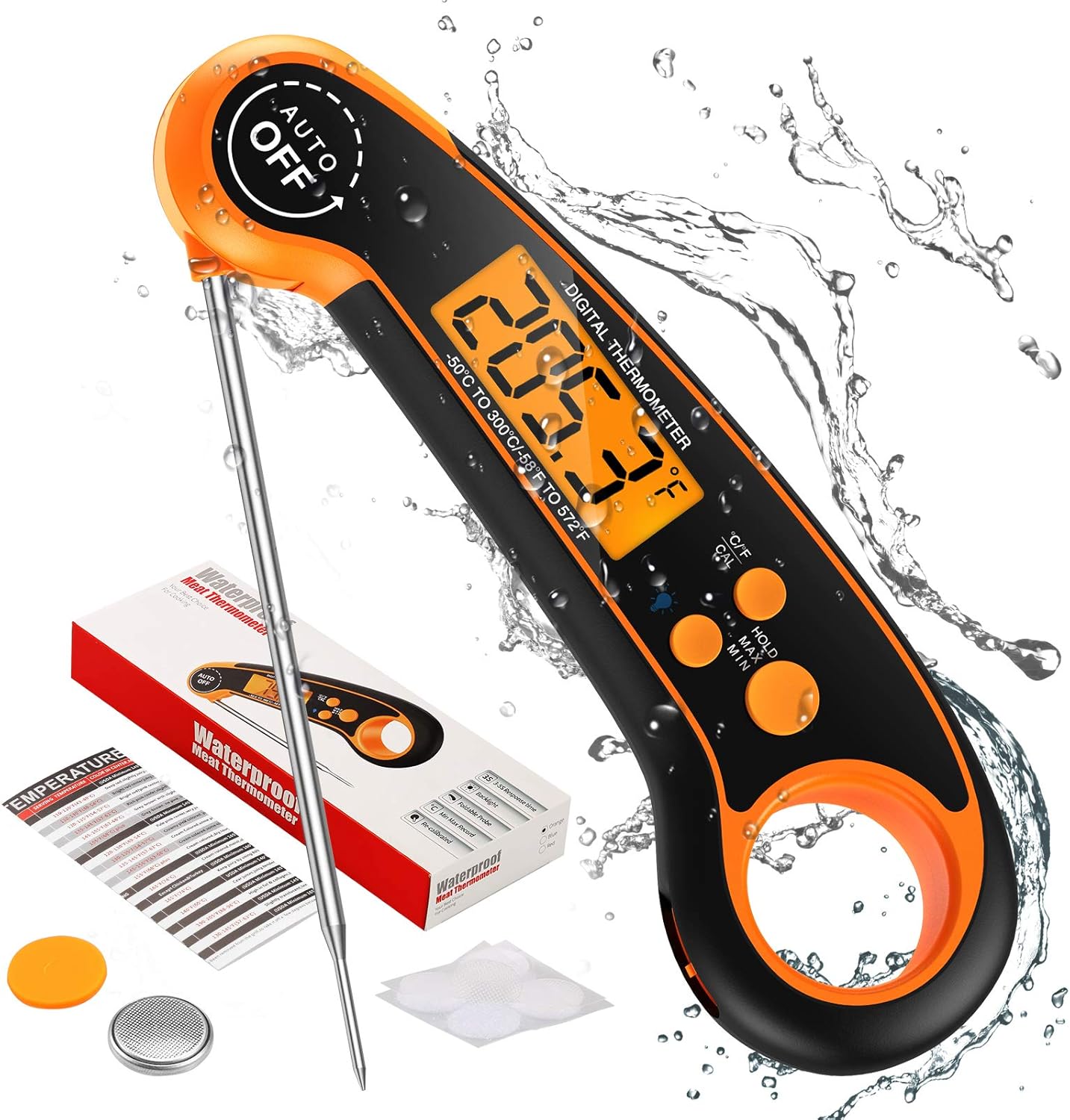 Criacr Meat Thermometers, (New Version) Digital Food Thermometer with