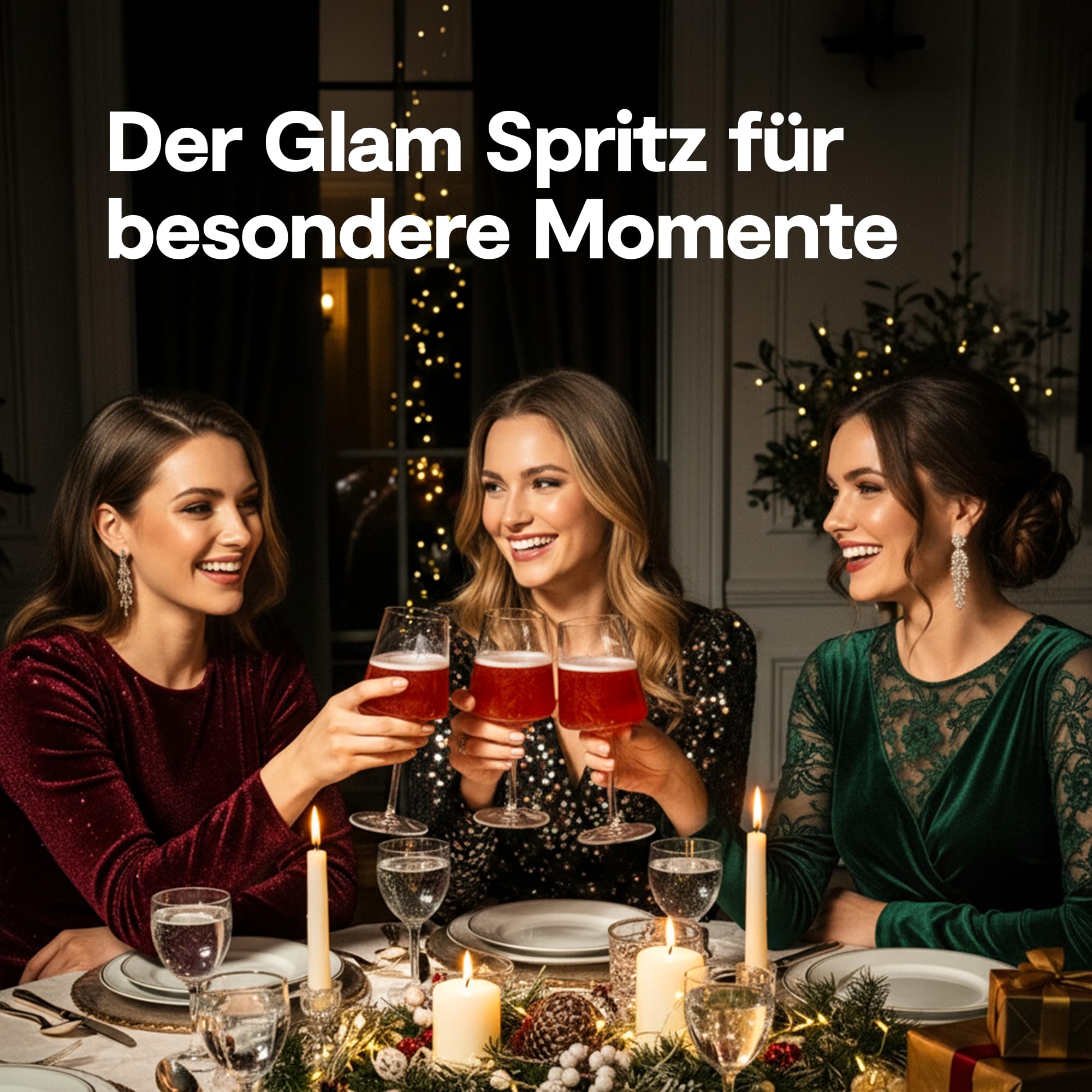 Laori Alkoholfreier Glitzer Spritz | Alkoholfreier Aperitif mit Glitzer ohne künstliche Aromen | Pflanzliche Farbstoffe | Perfekt für Spritz | Geschmack von Orange+Grapefruit | Nur 65 kcal