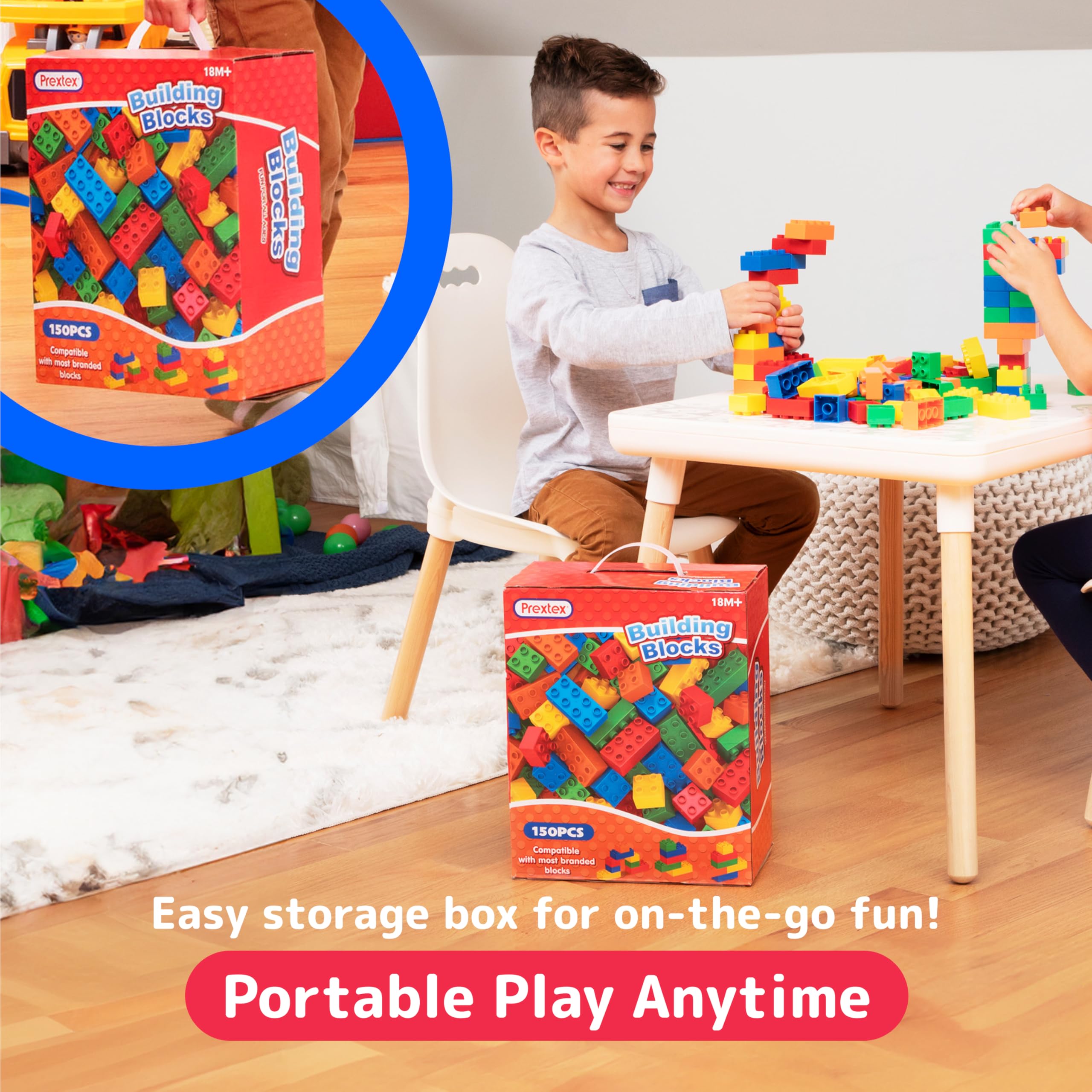 Snapklik.com : PREXTEX 150-Piece Building Blocks Set For Kids - 5-Color ...