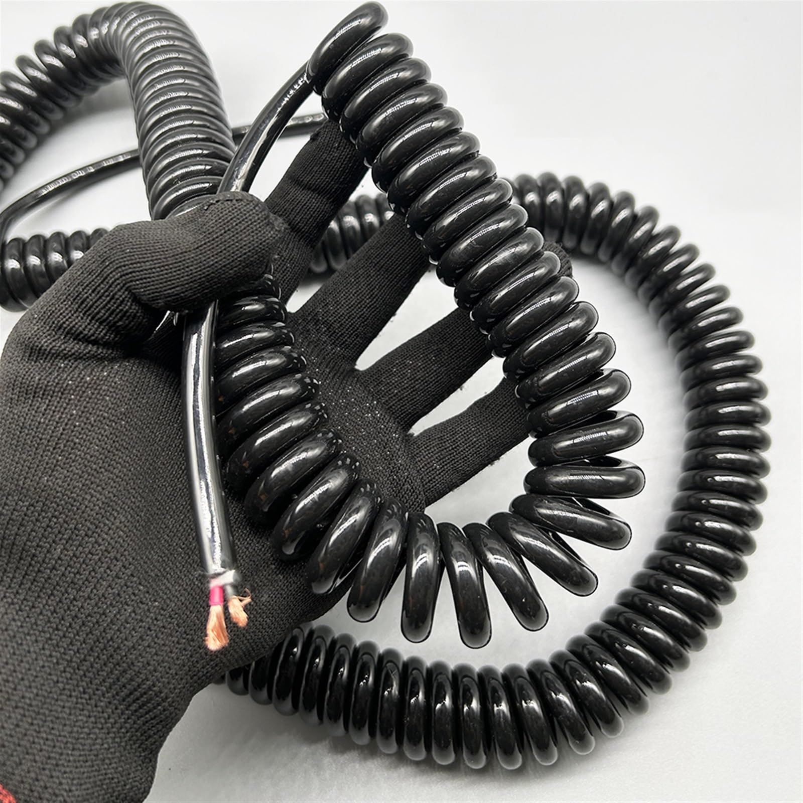 Cable para auricular de teléfono fijo 2 chaqueta telescópica del poliuretano alambre de la primavera cobre base 1.5mm2 4-6 metros(Stretch 6 Meters)