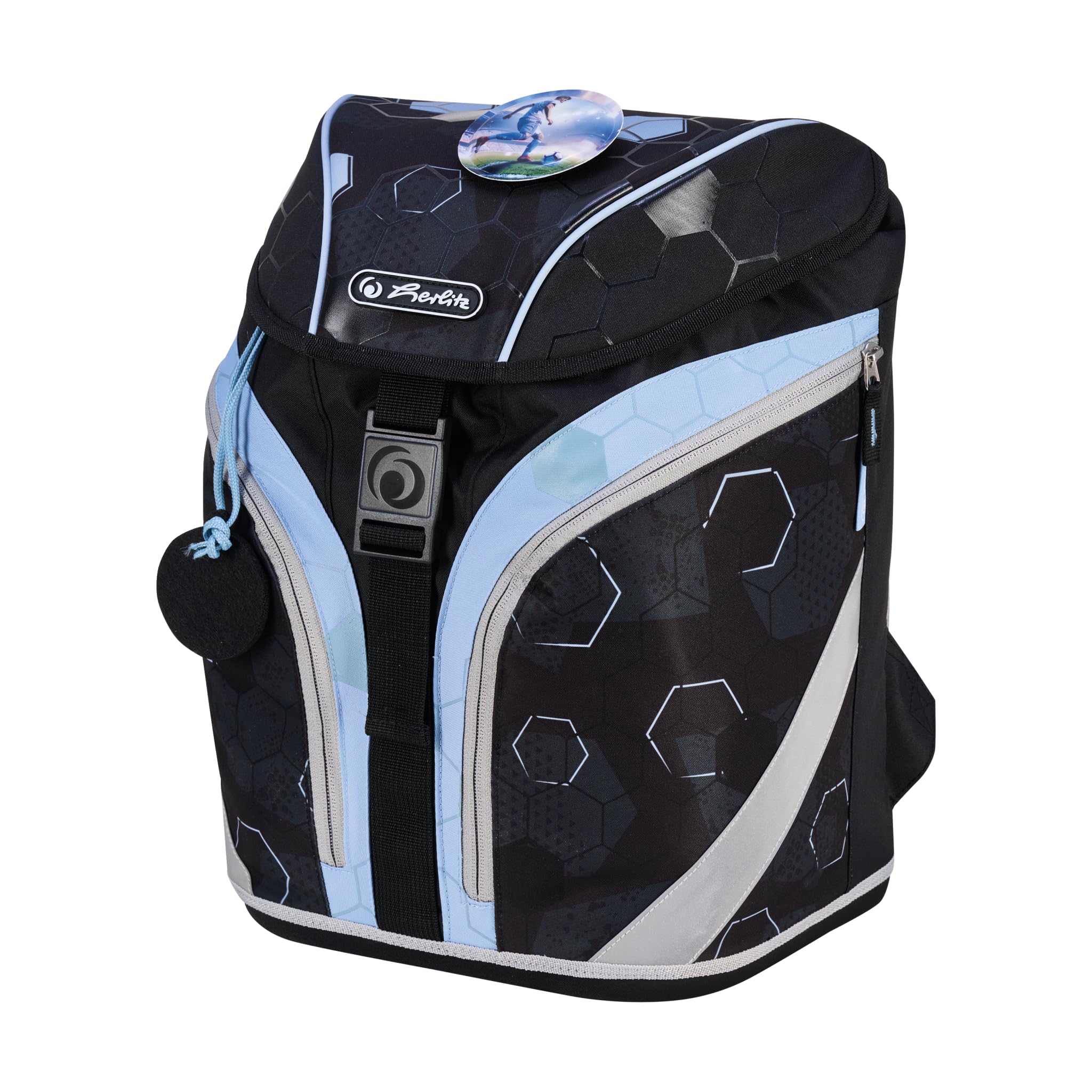 Herlitz SoftLight Plus Greenline tornister szkolny dla dzieci, uniseks, niebieski, niebieski, 38 x 28 x 23 cm, 18 l