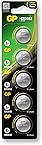 GP CR2032 3V Lithium Coin Cell Batteries Pack of 5 - Ideal for CMOS - Remotes – Car Key - Head Torch - Tea Light Candles – Toys – Keyfob – Scales