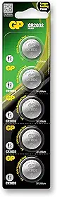 Bateria Tipo Moeda GP Lithium 3V 220mAh, Blister com 5 unidades (CR2032-C5)