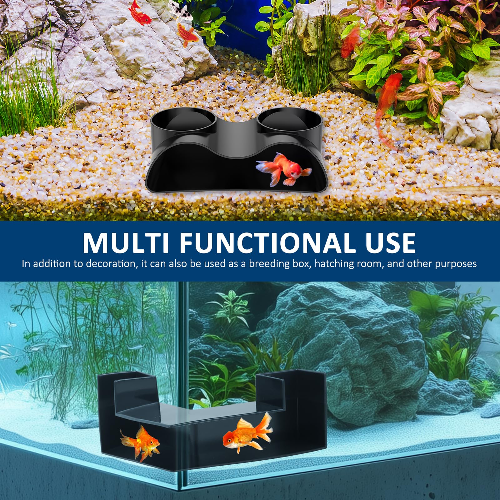 YYTECH 2 stuks vistunnel, aquariumtunnel, ondergrondse