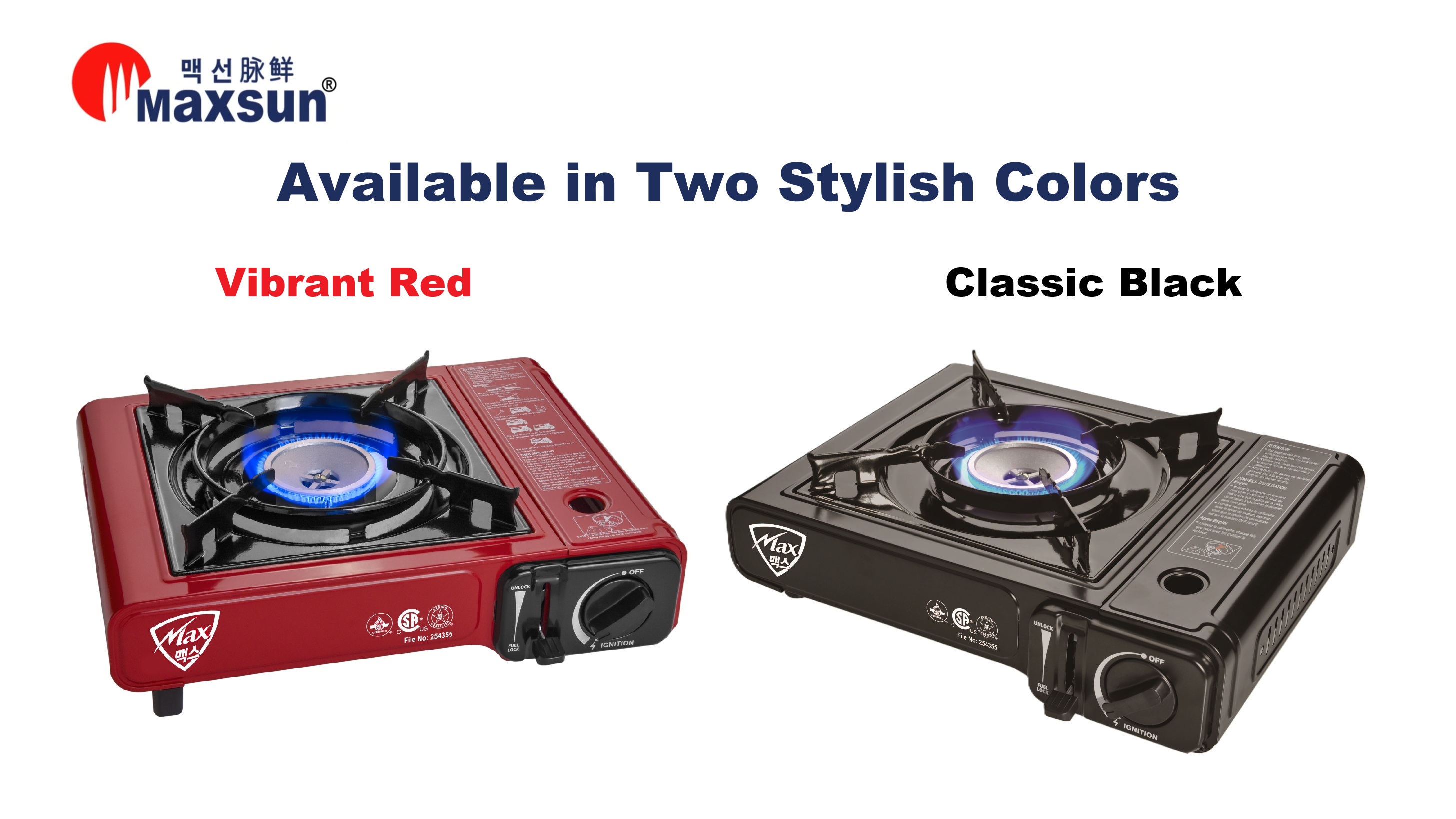 macoです Maxsun MS-2500 Portable Butane Gas Stove – 8,000 BTU CSA Certified