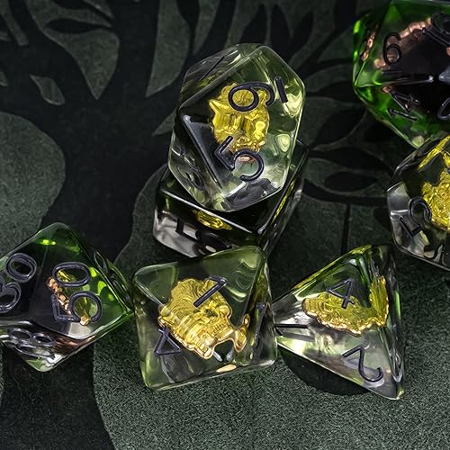 Miniatura 200 de UDIXI - Juego de dados poliédricos DND; juego de dados para Dungeons & Dragons, dados de calavera para DND, RPG, MTG y otros juegos de mesa