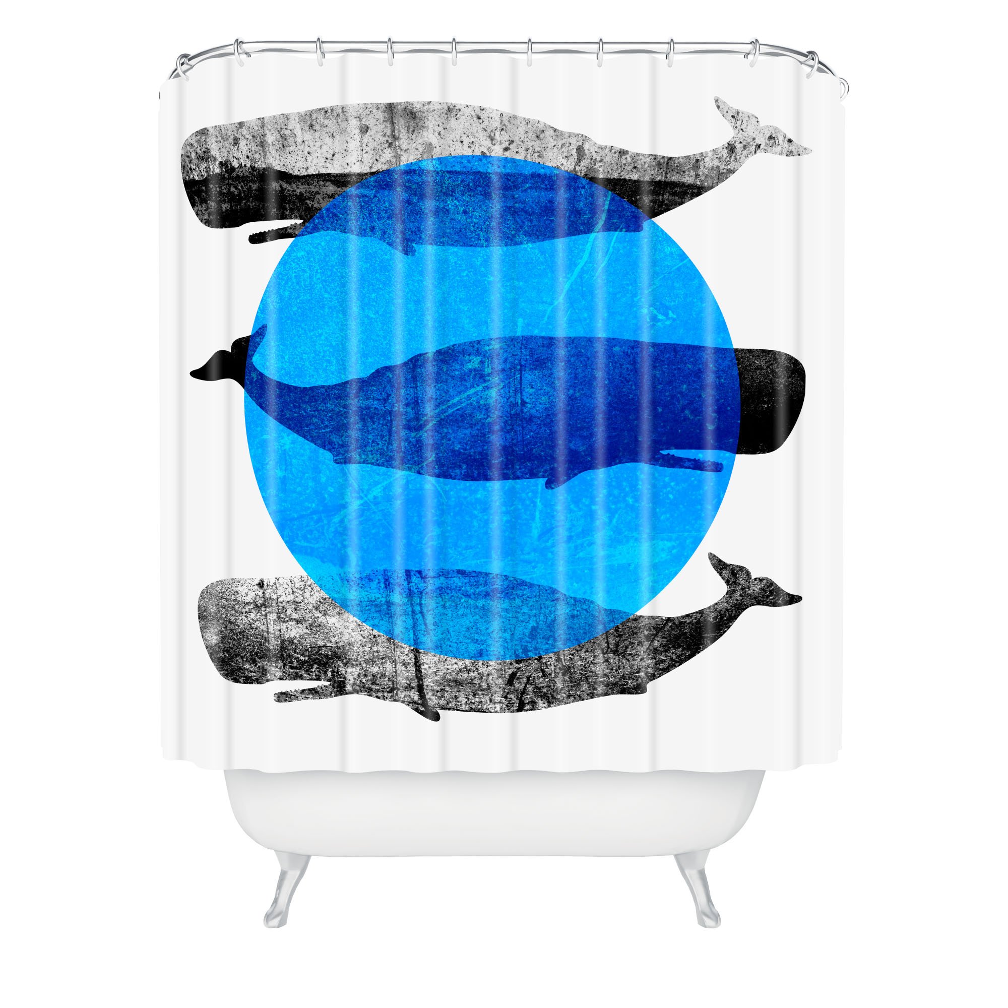 Deny Designs Elisabeth Fredriksson Shower Curtain, 69" x 72", Whale