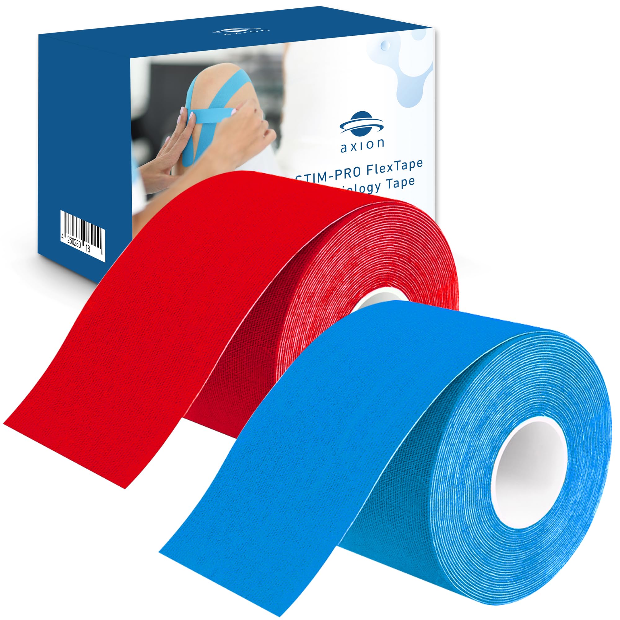 axion Kinesiology Tapes 2 Rolls Uncut Blue | Elastic Cotton Sports Tapes for Optimal Performance | Easy Application | Latex Free | Skin Friendly | Long Lasting Muscle and Joint Support — Amazon image 9