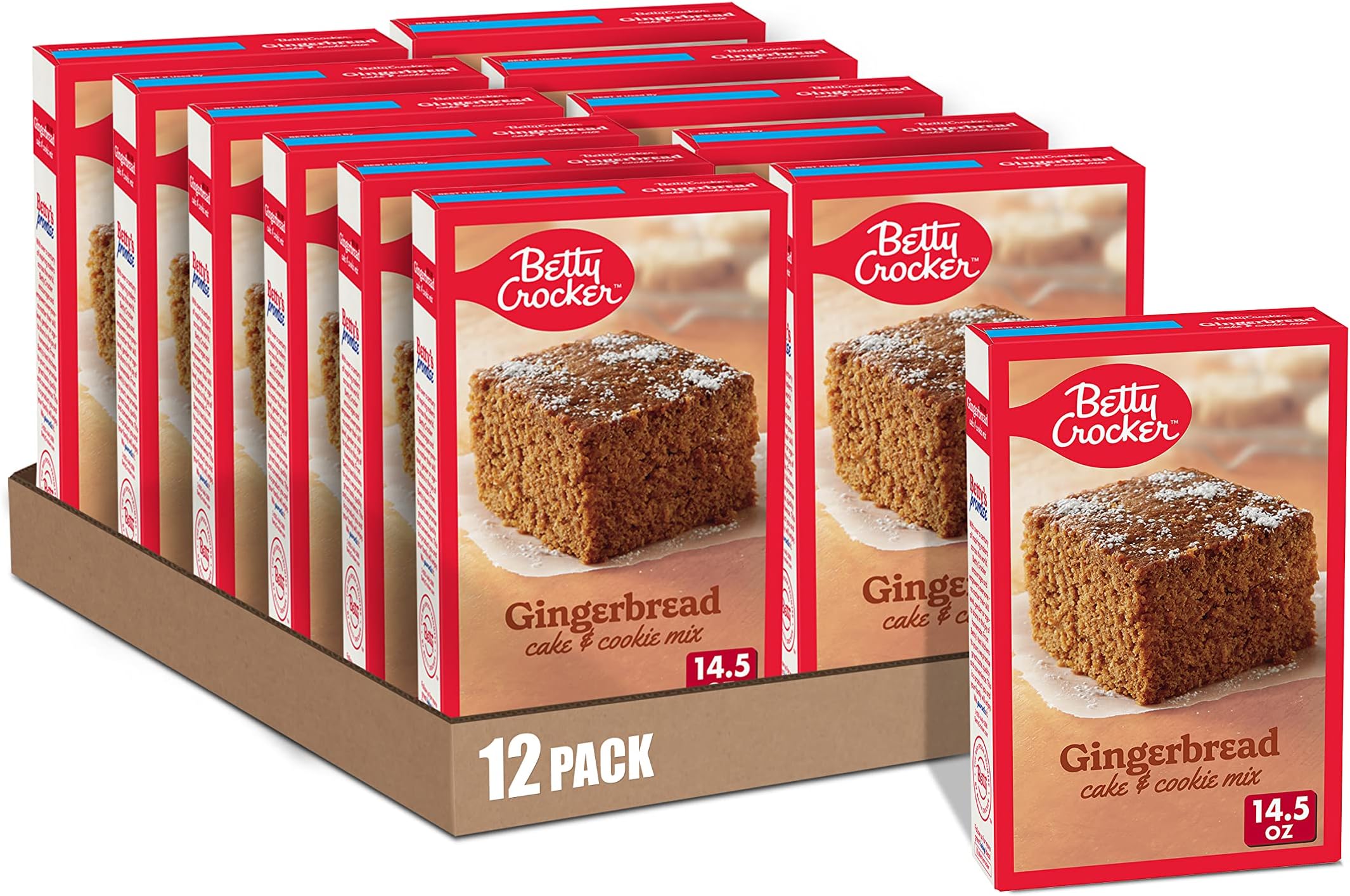 Amazon.com : Betty Crocker Gingerbread Cake and Cookie Mix, 14.5 oz ...