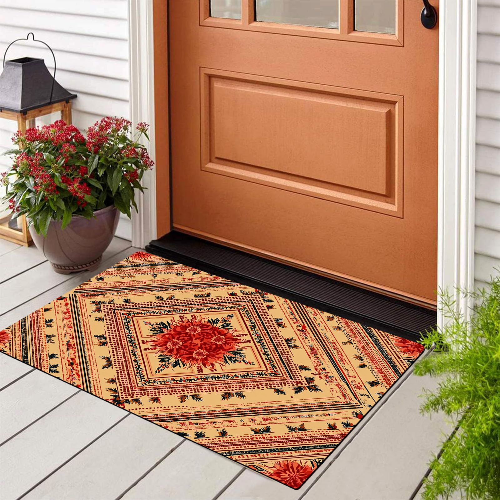 Tapis d'entrée ukrainien 60x90 cm brun absorbant pour grand passage
