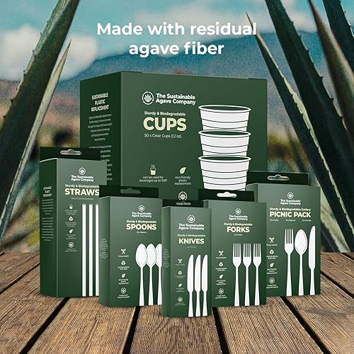 Miniatura 7 de Sustainable Agave Co - Pajitas de fibra de agave sin envolver - 100 unidades - biodegradables, a base de plantas, hechas con materiales reciclados,