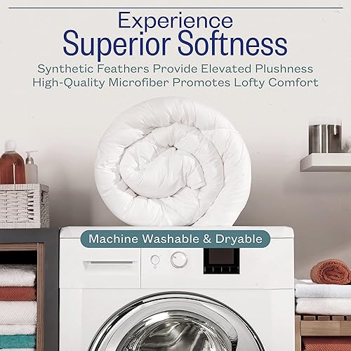 Miniatura 3 de Edredón alternativo Sleep Restoration Down  reversible  Calidad de hotel para todas las estaciones, edredón hipoalergénico de lujo, Microfibra,